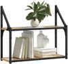 vidaXL Wandregal mit Regal Artisan-Eiche 60 x 21 x 51 cm Holzwerkstoff 883514 Bild 3