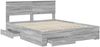 vidaXL Bettrahmen mit Kopfteil Grau Sonoma 160 x 200 cm Holzwerkstoff 3410875 Bild 5