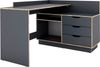 Winkelschreibtisch / Rechts oder Links montierbar / 3 Schubkästen / Anthrazit- Kanten in Sonoma Eiche /Bürotisch / Eckschreibtisch / Schreibtisch / B 129, H 83,5, T 105 cm Bild 4