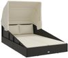 vidaXL Sonnenliege mit Faltdach Schwarz 200x114x128 cm Poly Rattan 362273 Bild 2
