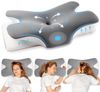 Simloveve Kopfkissen Nackenstützkissen,Schlafkissen,Nackenkissen,Seitenschläferkissen, Füllung: Kopfkissen aus Memory Foam, Kissen für Seiten Rücken & Bauchschläfer, Nackenstützkissen, Kopfkissen, Schlafkissen, Eisseidenstoff, atmungsaktiv und weich, A... Bild 4