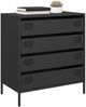 Sideboard, Kommode Schwarz 68x39x73,5 cm Kaltgewalzter Stahl j2611p Bild 2