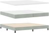 vidaXL Boxspringbett mit Kopfteil Hellgrau 200 x 200 cm Samt 3341486 Bild 4