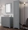 BADEDU RILA Hochschrank 43 cm breit, Grau matt, mit Füßen Bild 2