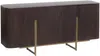 Vente-unique - DOLIYA Sideboard Holz, PlatteHolz, Platte BraunGold - B 40 cm x H 75 cm x L 160 cm Bild 3