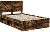 vidaXL Bettrahmen Geräucherte Eiche 120 x 200 cm Massives Kiefernholz 3409385 Bild 4