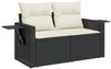 vidaXL 7-tlg. Garten-Sofagarnitur mit Kissen Schwarz Poly Rattan 3219915 Bild 5