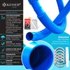 KESSER® Poolschlauch | Schwimmbadschlauch mit Muffen | Solarschlauch für Pool und Schwimmbecken | Saugschlauch | Pumpenschlauch | Flexibler Wasserschlauch Blau, Länge 10m ( Ø 32 mm ) Bild 2