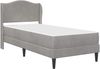 vidaXL Bettrahmen mit Kopfteil 2 pcs Hellgrau 90x190 cm Samt 3415172 Bild 3