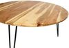 Couchtisch Akazie massiv Hairpin-Gestell Metall 90x90x45 cm naturfarben schwarz Nagar 76520586 Bild 3