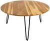 Couchtisch Akazie massiv Hairpin-Gestell Metall 90x90x45 cm naturfarben schwarz Nagar 76520586 Bild 2