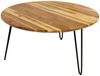 Couchtisch Akazie massiv Hairpin-Gestell Metall 90x90x45 cm naturfarben schwarz Nagar 76520586 Bild 5