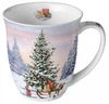 Ambiente Luxury Paper Products Becher Porzellan Mug Kollektion Planzen,Tiere - Herbst, Porzellan Tasse Tiere, Winter Schnee Tee/Kaffee Tasse Motive - Ideal Als Geschenk Bild 4