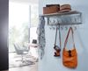 Wandgarderobe Metall Silber 74,5 x 29 x 30 cm Flurgarderobe mit Ablage, Design Hakenleiste Wandpaneel Stahl, Garderobe Wand mit Hutablage, Garderobenleiste Flur Bild 3