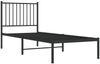 vidaXL Bettgestell mit Kopfteil Metall Schwarz 80x200 cm 350855 Bild 3