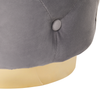 Pouf hellgrau Samtstoff ⌀ 40 cm CARROLLTON Bild 5