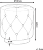 Pouf hellgrau Samtstoff ⌀ 40 cm CARROLLTON Bild 2