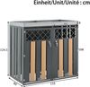 Merax Mülltonnenbox(1 St), mit rautenförmigen Belüftungslöchern, Müllbehälter, Abschließbar, Zwei Türen, Pflanzfläche Bild 4