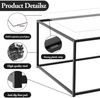 Couchtisch Quadrat Glas Schwarz Beistelltisch Glastisch 67x67x40 cm Bild 5