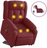 vidaXL Elektrischer Massagesessel mit Aufstehhilfe Weinrot Stoff 3205355 Bild 2
