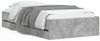 vidaXL Bettgestell mit Schubladen Betongrau 90x190 cm Holzwerkstoff 3207325 Bild 2