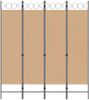 vidaXL 4-teiliger Raumteiler Beige 160 x 180 cm Stoff 42039190 Bild 3