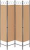 vidaXL 4-teiliger Raumteiler Beige 160 x 180 cm Stoff 42039190 Bild 5