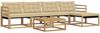 vidaXL Outdoor-Sofagarnitur 6 pcs Weiß und Beige 79 x 79 x 37 cm 3388603 Bild 2