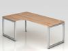 Winkeltisch RS82 O-Fuß eckig 200x120cm 90° Buche Gestellfarbe: Silber Bild 3
