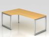 Winkeltisch RS82 O-Fuß eckig 200x120cm 90° Buche Gestellfarbe: Silber Bild 2