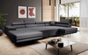 Designer Sofa Matera mit Schlaf - und Klappfunktion (Stoff) Anthrazit Bild 2