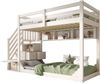 Polsterbett 90×200 cm aus Leinen-Stoff mit LED-Beleuchtung, USB-Anschluss und Ausziehbett, beige Bild 5