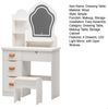 Schminktisch mit Hocker – 4 Schubladen – Weiß - 70 x 40 x 135 cm Bild 4