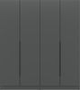 Kleiderschrankkombination (B/H/T: 160x180x52 cm) in anthrazit Bild 3