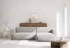 Selsey 'Emia' Ecksofa mit Chenillebezug und Schlaffunktion, Hellgrau, rechts Bild 2