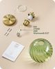EDISHINE Pendelleuchte D20×H18cm, Hängelampe Wellenglas, Höhenverstellbar, E27, 6W LED 2700K, Hängeleuchte Bild 4