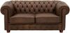 Sofa 2-Sitzer Kalea Echtleder (Antikoptik) braun Bild 2