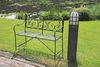 Gartenbank RUPERT - 106cm Breit, Stahl, Schwarz | Terrassenbank Wetterfest Sitzbank Outdoor Bank Bild 3