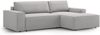 Micadoni Schlaf-Ecksofa Jodie 3-Sitzer Rechts Strukturierter Stoff Hellgrau Bild 2