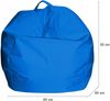 Dmora Pouf Ascia, Mehrzwecksessel, Sitzsack, Hockerhocker, Made in Italy, 65x65 h50 cm, Blau Bild 3