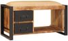 vidaXL Sitzbank mit Stauraum Braun 80 x 35 x 40 cm Massivholz Mango 4015983 Bild 3