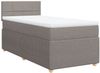 vidaXL Boxspringbett mit Matratze Taupe 90x190 cm Stoff 3289615 Bild 3