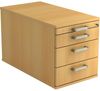 Rollcontainer TC30 80cm, 3 Schub, Schloss, CE Buche Bild 2