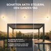 Weide Classic | Pergola Aluminium freistehend | 3 x 3 M | Lamellendach anthrazit Bild 4