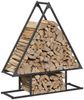 vidaXL Brennholzregal Schwarz 80x25x90 cm Kaltgewalzter Stahl 864315 Bild 4