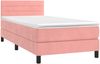 vidaXL Polsterbett mit Matratze & LED Rosa 90x200 cm Samt [3134446] Bild 3