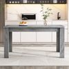 Merax Esszimmertisch, Zeitgemäßer Esstisch, Robuster Esstisch, Tisch mit vier Beinen, Eichenholztisch, Rechteckiger Esstisch, Kaffee-Freizeittisch, Modern einfacher Esstisch, Beton-Optik Bild 3
