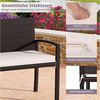 COSTWAY Gartenbank, Rattan 2-Sitzer, Rattanbank mit Kissen & Lehne, 360kg Bild 3