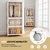Kleiderschrank mit 10 Kleiderbügeln 421L Garderobenschrank klappbar Mehrzweckschrank mit Rollen freie Kombination 71 x 46 x 156 cm Bild 3