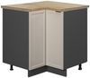 Eckunterschrank Fame-Line GrauBeige 80.5 cm , AP Eiche Vicco Bild 4